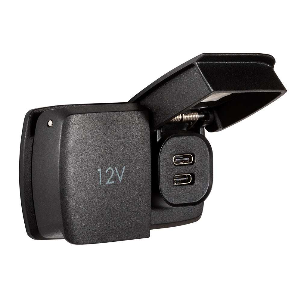 Scanstrut Flip Pro Multi dual USB-C and 12V power socket with waterproof cover and stainless steel hinge