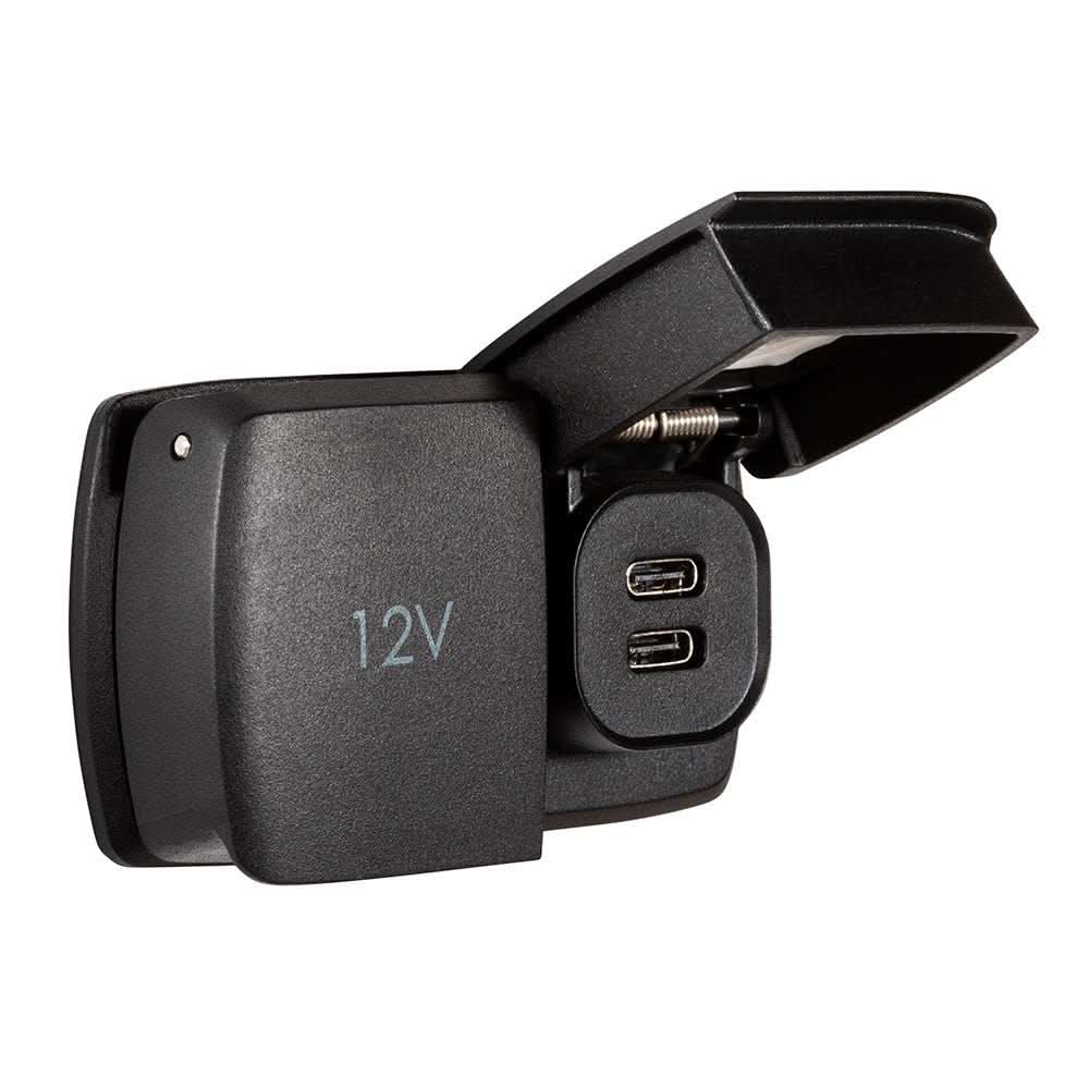 Scanstrut Flip Pro Multi dual USB-C and 12V power socket with waterproof cover and stainless steel hinge