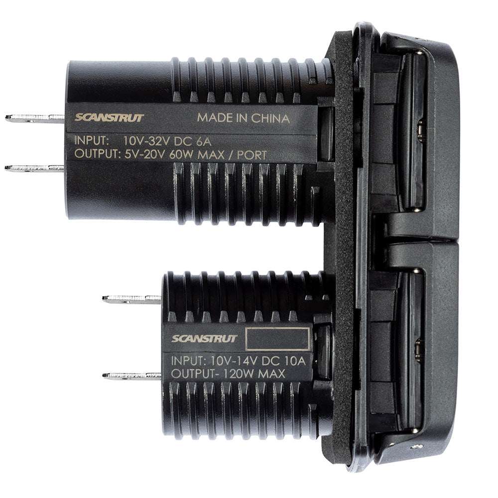 Scanstrut Flip Pro Multi dual USB-C and 12V power socket with waterproof cover and stainless steel hinge