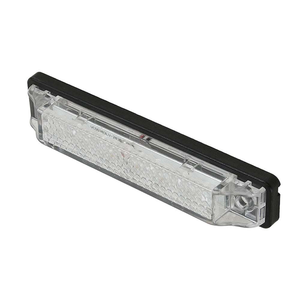 Scandvik 4-inch blue LED light strip with gasket and polycarbonate housing for 12V marine use