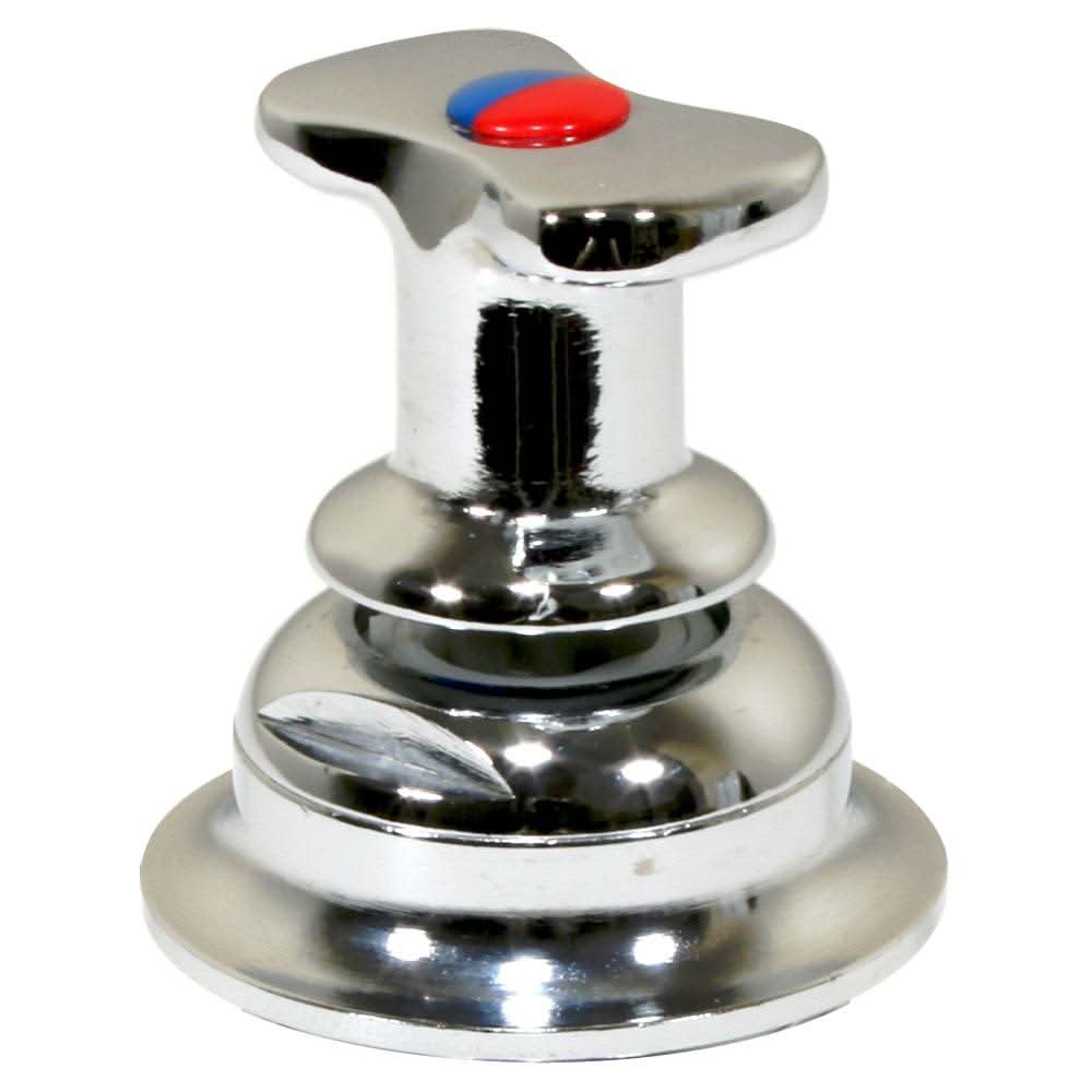 Chrome-plated Scandvik T-Handle Shower Mixer Control with red and blue temperature indicator
