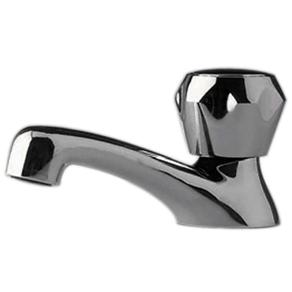 Scandvik heavy-duty chrome-plated brass basin tap with chrome ABS knob