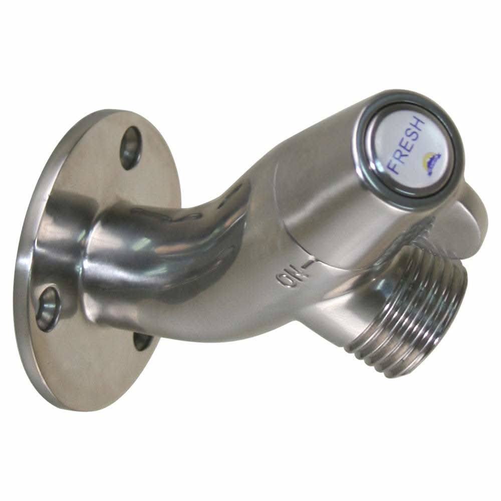 Scandvik Ceramic Angled Washdown Valve - SS Spigot - 10175P
