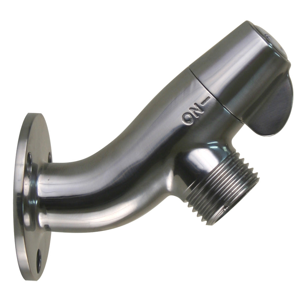 Scandvik Ceramic Angled Washdown Valve - SS Spigot - 10175P