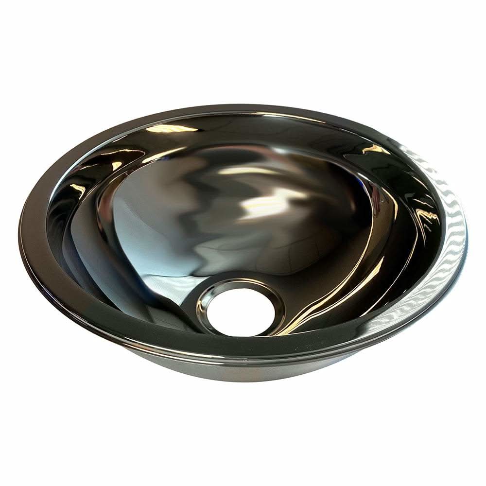 Scandvik SS Basin Sink 11.5x5 inch stainless steel mirror finish round basin sink