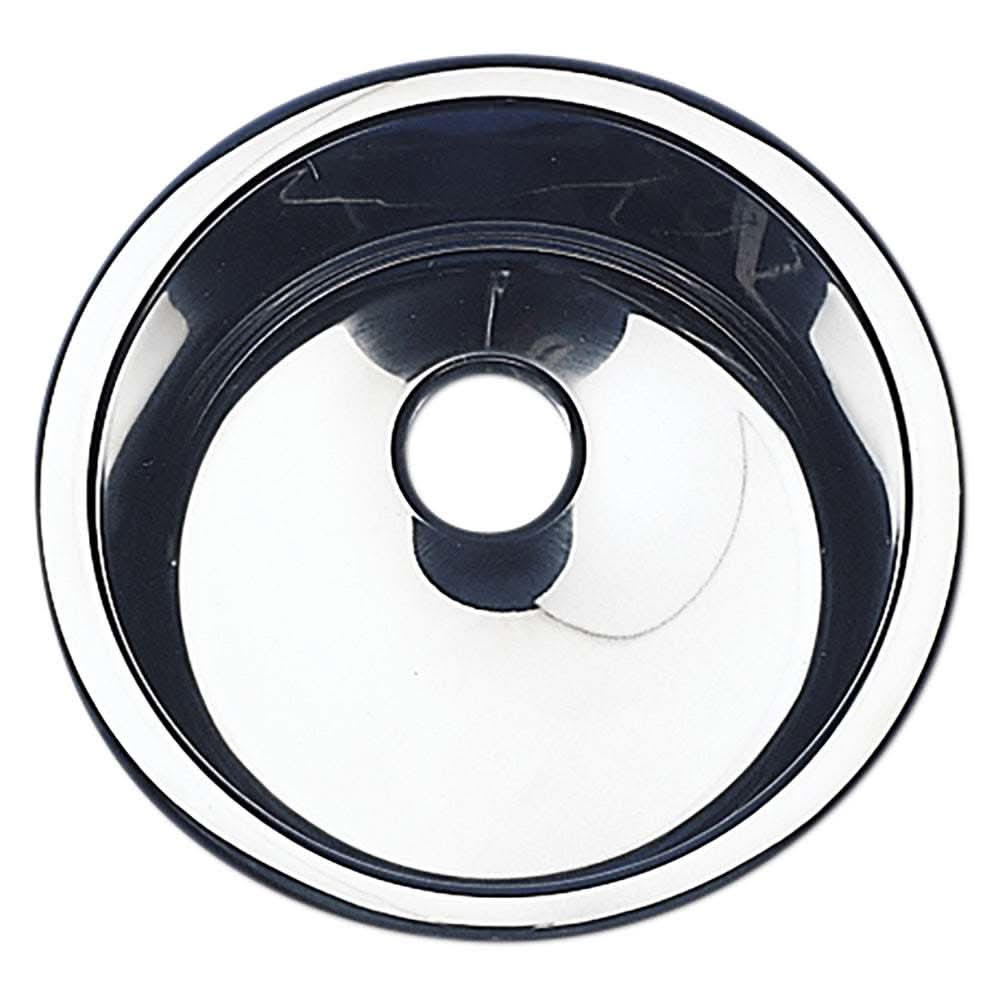 Scandvik 11.5" x 7" cylindrical stainless steel sink with mirror finish and drain opening