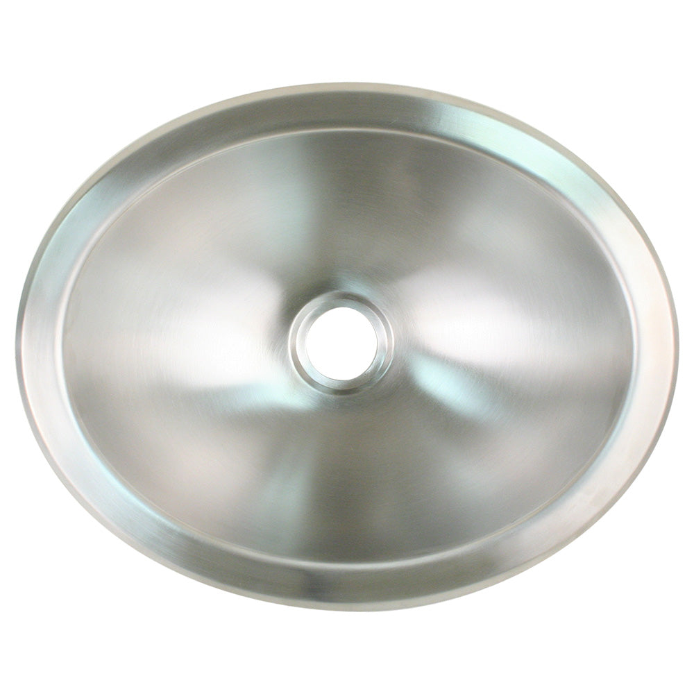 Scandvik Brushed SS Oval Sink - 13.25" x 10.5" - 10281