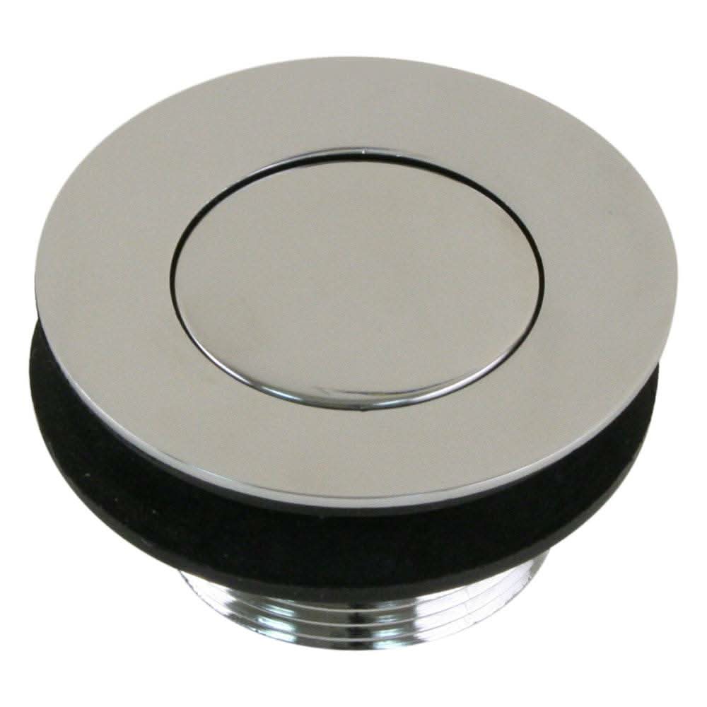 Scandvik sink drain with chrome-plated brass flip stopper for 1-5/8 inch drain hole