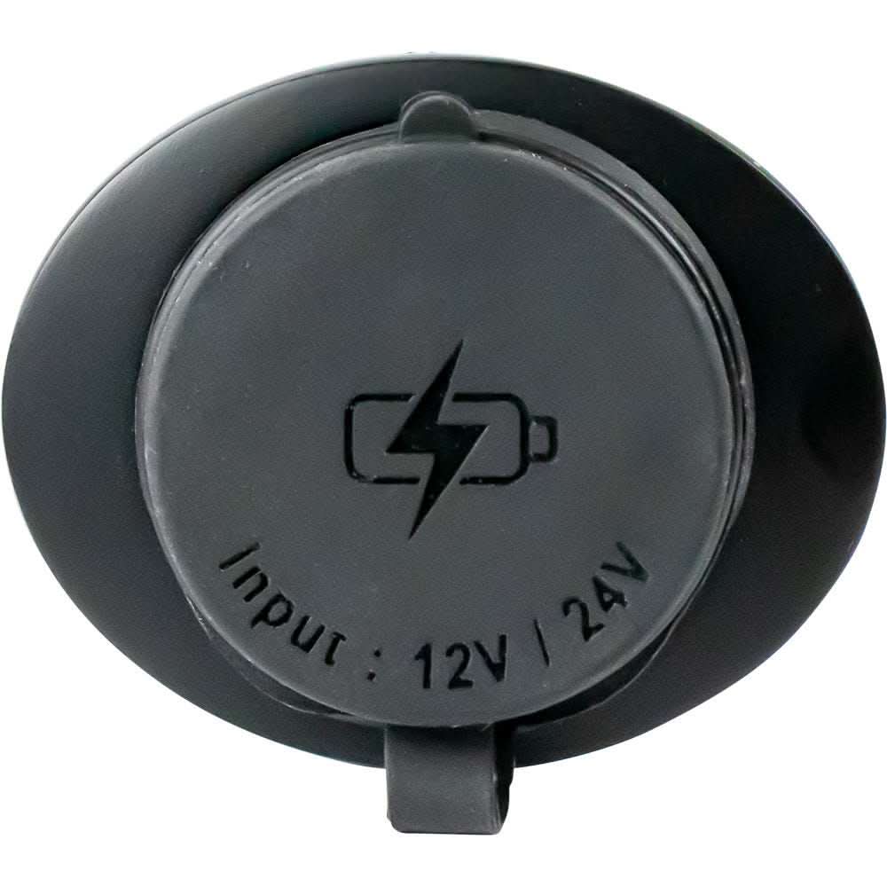 Sea-Dog oval surface mount USB 3.0 and USB-C power socket with dust cover and 12V/24V input