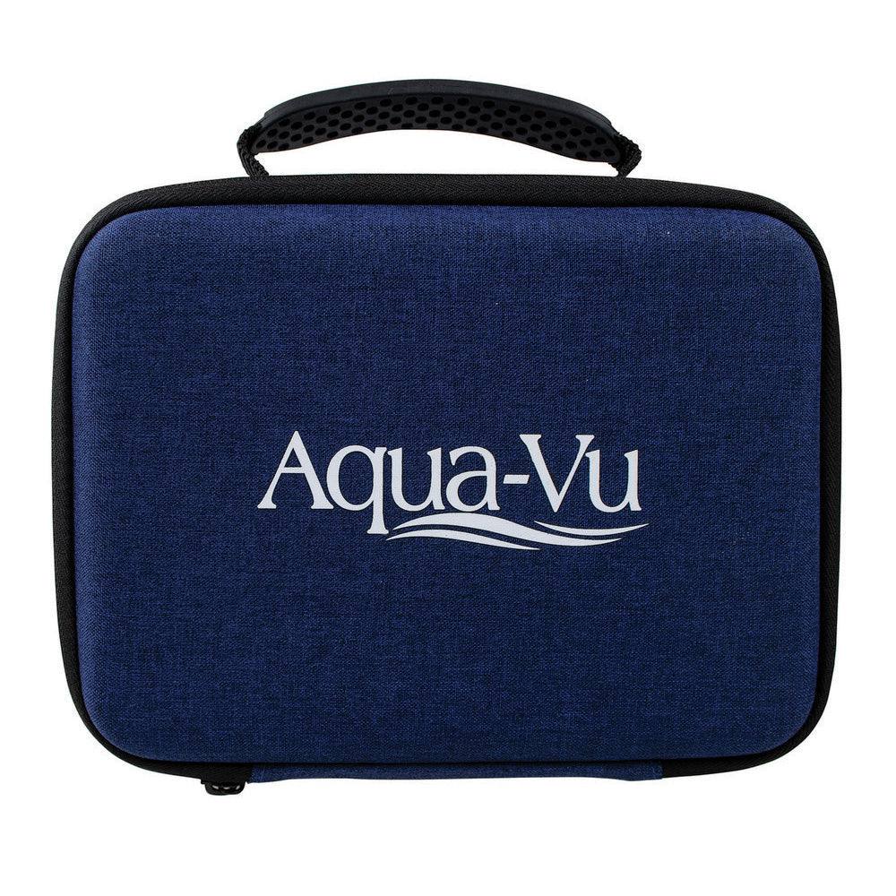 Aqua-Vu Multi-Vu Revolution Camera System blue carrying case with handle and logo