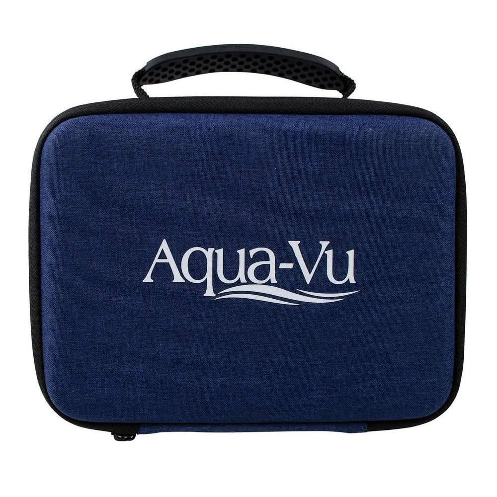 Aqua-Vu Multi-Vu Revolution Camera System blue carrying case with handle and logo