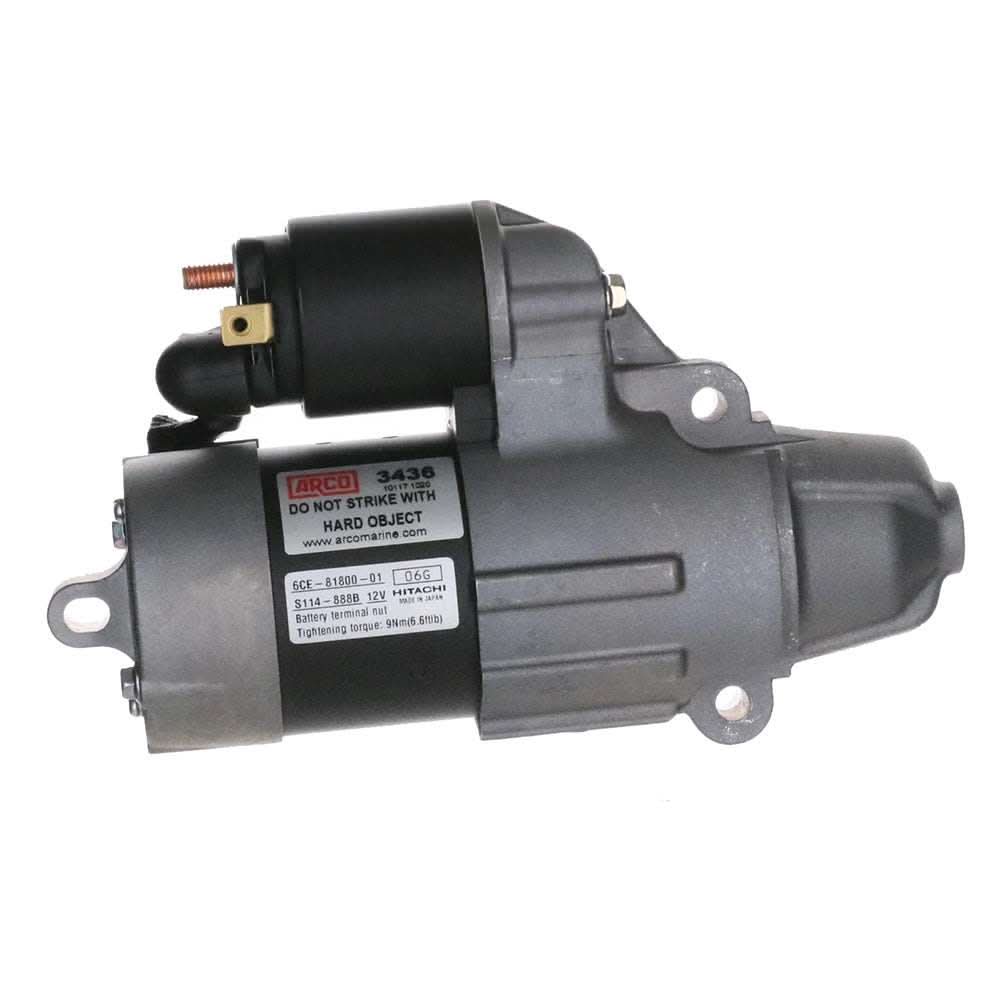 ARCO Marine premium replacement outboard starter for Yamaha 200-300HP, 9 tooth, model 3436