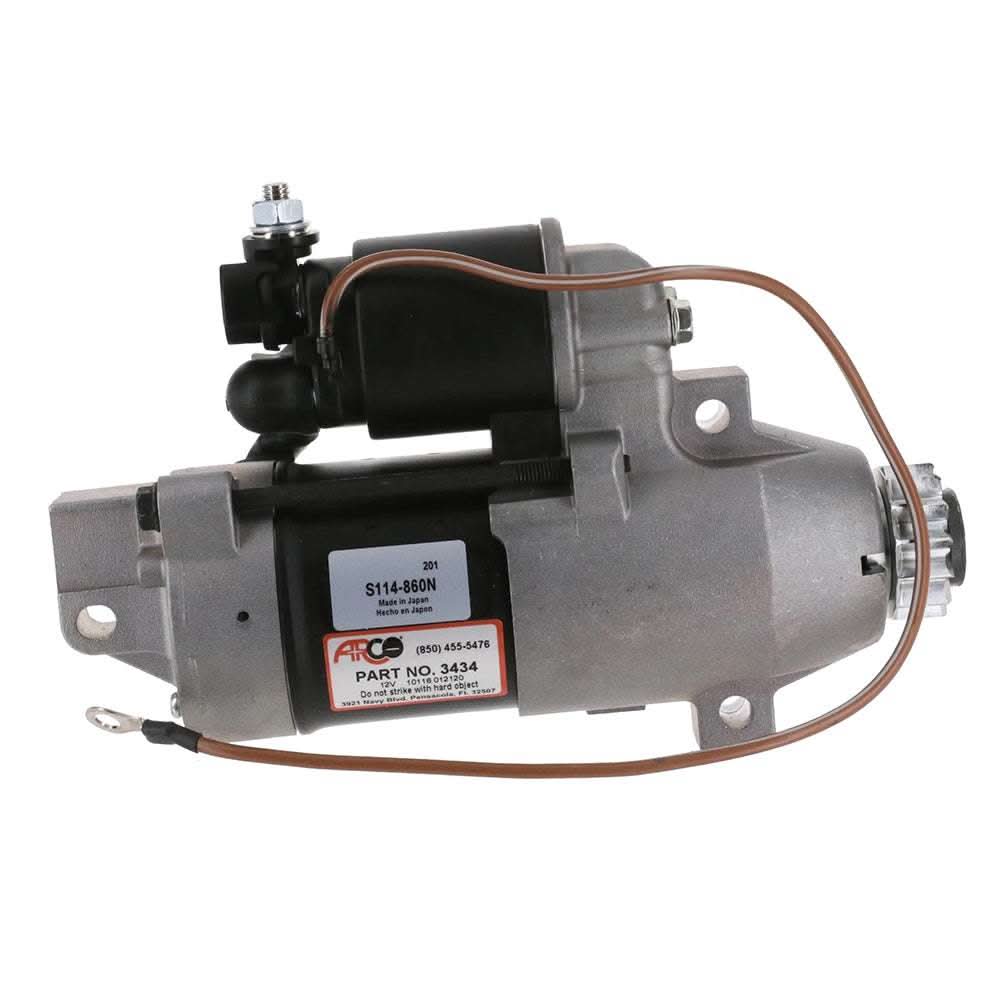ARCO Marine premium replacement outboard starter for Yamaha 200-225HP with 13 tooth gear and part number 3434