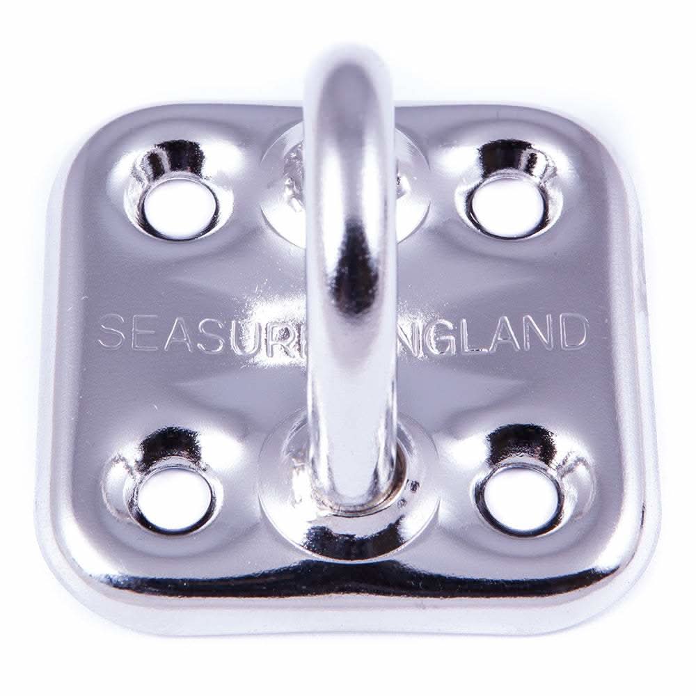 SeaSure Pad Eye Plate 46mm x 46mm stainless steel marine fitting electro-polished