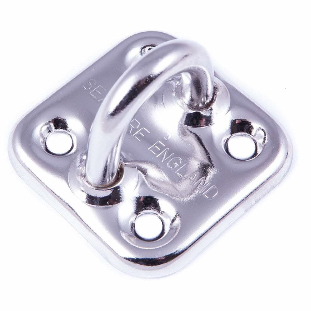 SeaSure Pad Eye Plate 46mm x 46mm stainless steel marine hardware with smooth finish and electro-polished surface