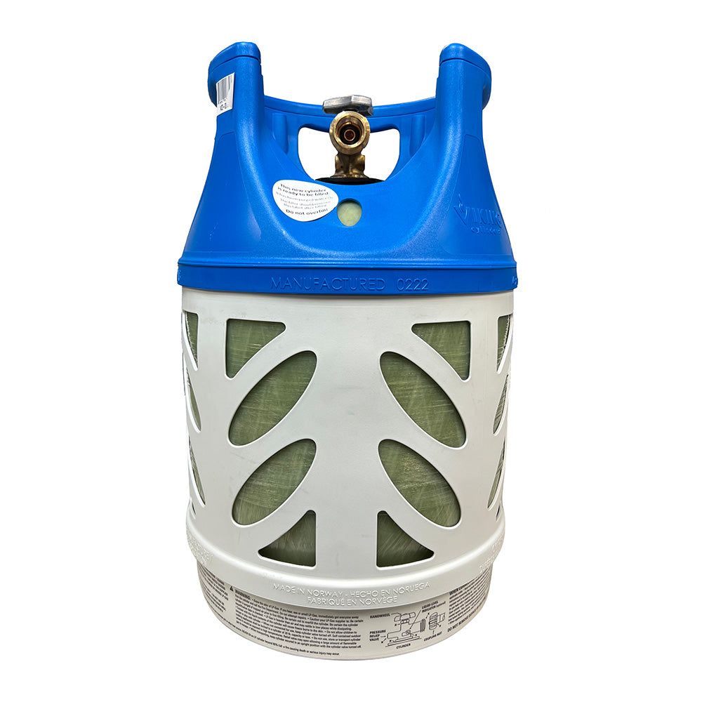 Viking Cylinders 17lb Vertical Fiberglass Composite LPG Cylinder w/Type 1 Valve - OPD, DOT, TC Approved - 1420-0017