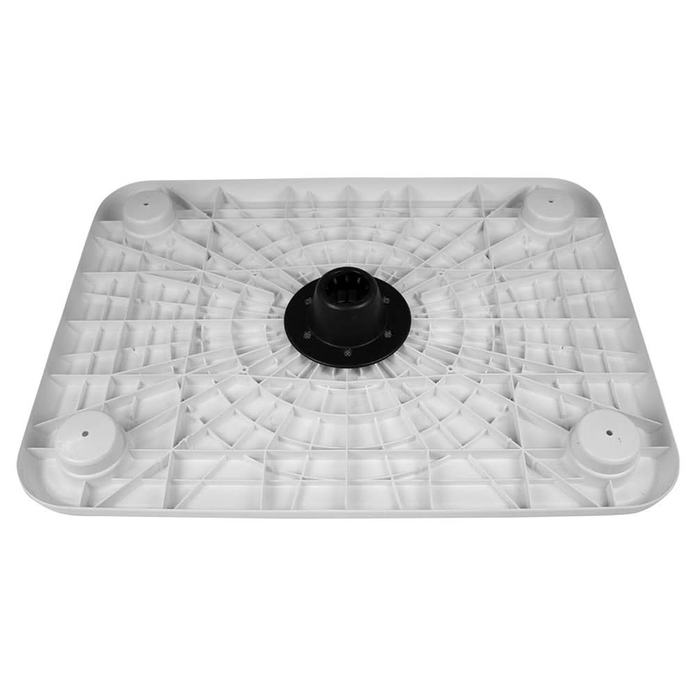 Wise White Rectangular Table - 4 Drink Holders w/Pedestal - 8WD944