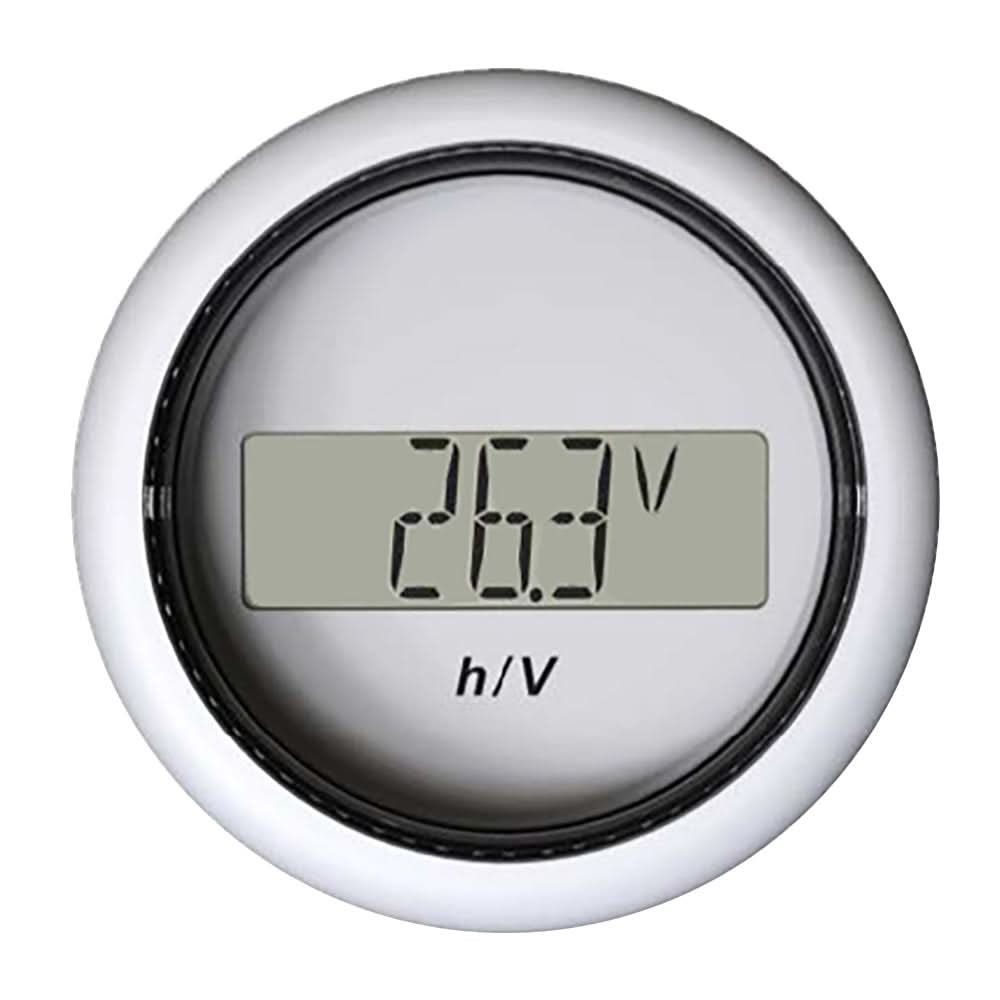 Veratron 52MM (2-1/16") ViewLine Hour Counter-Voltmeter - White - B00006302