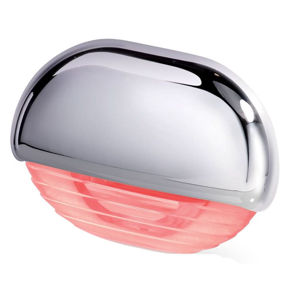 Hella Marine Easy Fit Step Lamp - Red w/Chrome Cap - 958126201