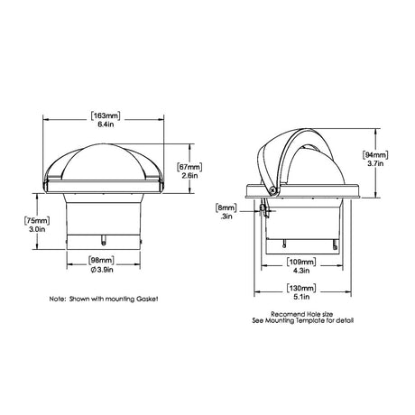 RITCHIE SS-2000 - SuperSport Compass (Flush Mount) - SS-2000