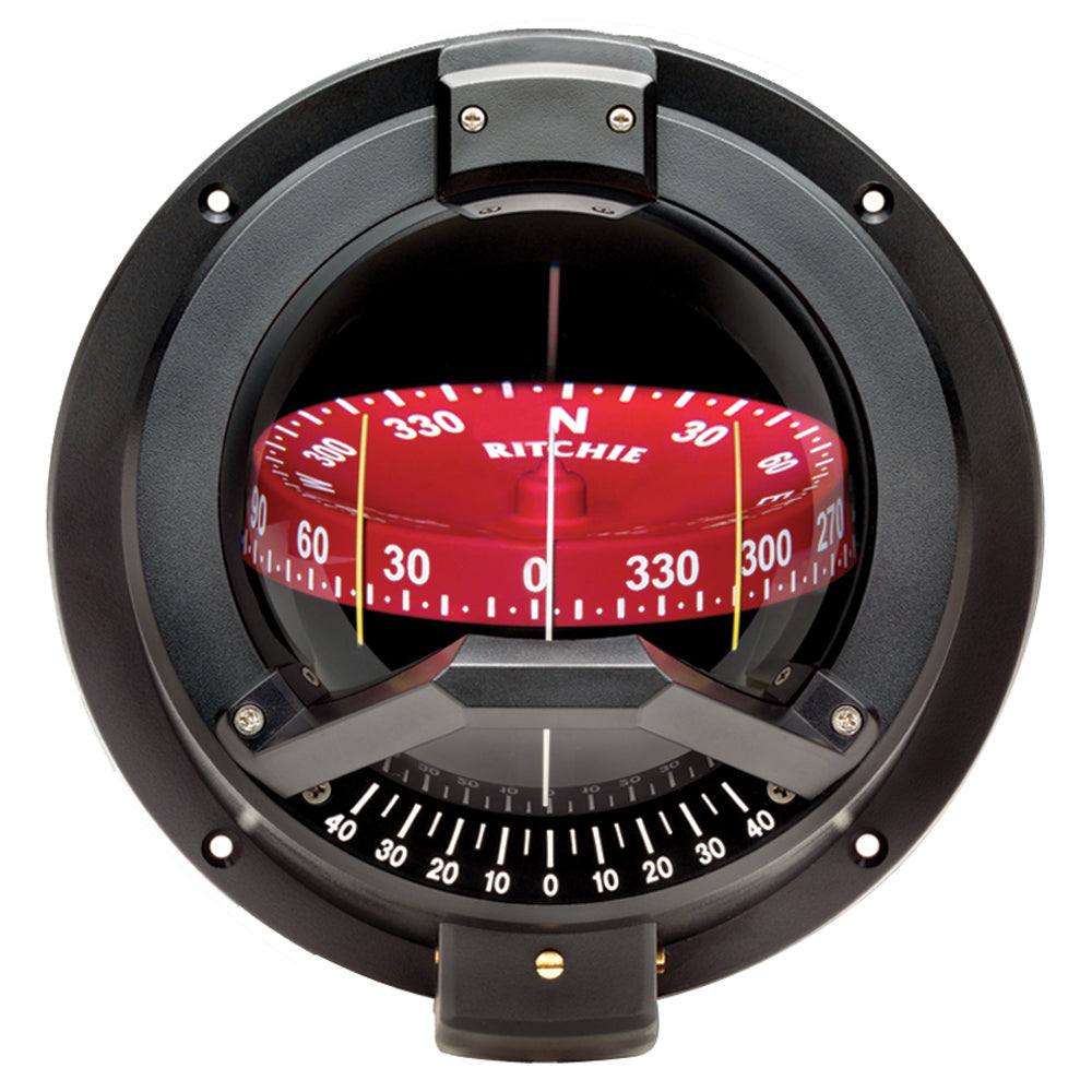 Ritchie BN-202 Navigator Compass black bulkhead mount with combidial and inclinometer