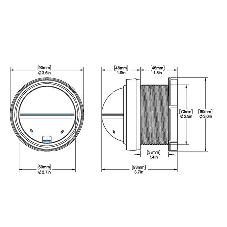 Ritchie V-57W.2 Explorer Compass - Dash Mount - White - V-57W.2