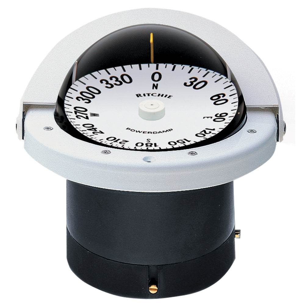 Ritchie FN-201W Navigator Compass flush mount white with large numerals and LED lighting