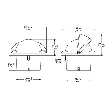 Ritchie SS-1002W SuperSport Compass - Flush Mount - White - SS-1002W