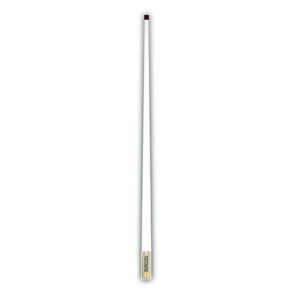 Digital Antenna 528-VW 4-foot white VHF marine antenna with 15-foot cable and gold connector