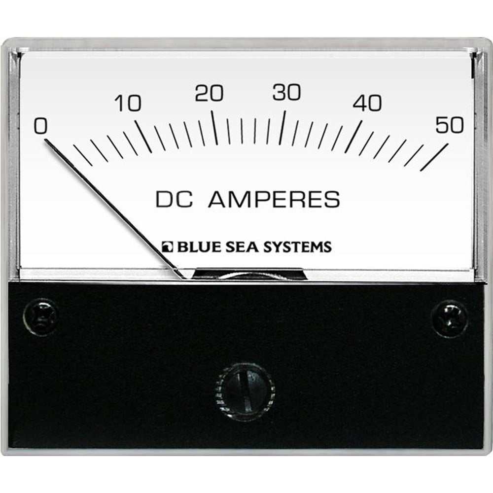 Blue Sea 8022 DC Analog Ammeter with 2-3/4 inch face and 0-50 AMP range