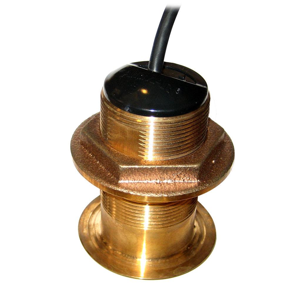 Raymarine low profile bronze depth only transducer E66014 with 30ft cable for wood and fiberglass hulls