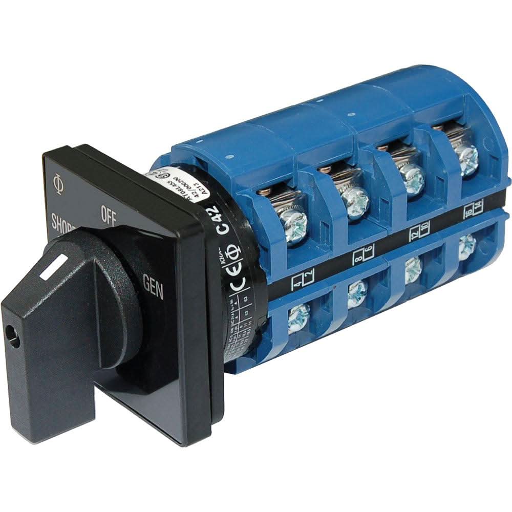 Blue Sea Systems 9093 2 position OFF AC rotary switch 4 pole for 120V and 240V shore power sources