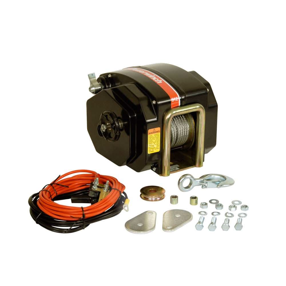 POWERWINCH 912 Trailer Winch 11500 LB capacity with cables and mounting hardware kit