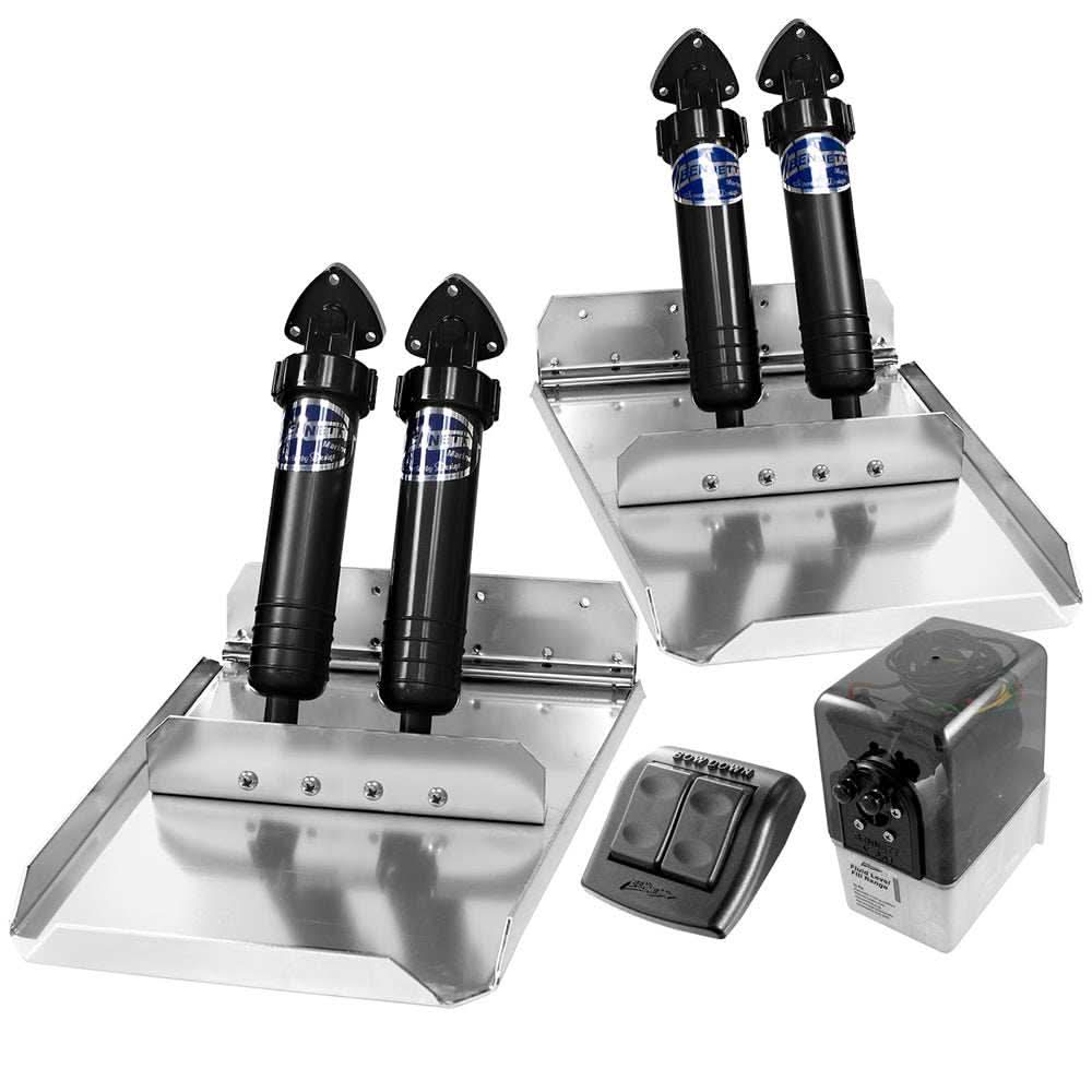 Bennett ST16 Sport Tab stainless steel trim tabs with hydraulic actuators and control switch for sport boats
