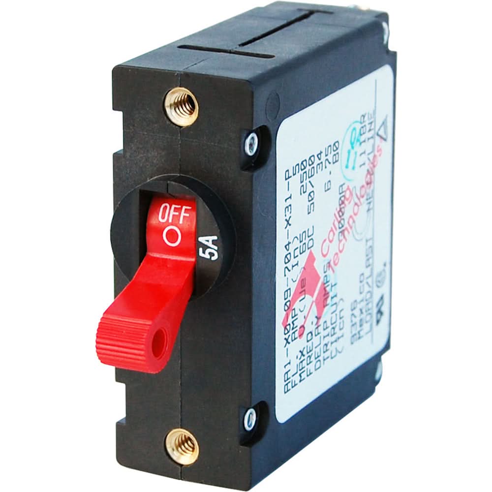 Blue Sea 7201 AC/DC Single Pole Magnetic World Circuit Breaker - 5 AMP - 7201