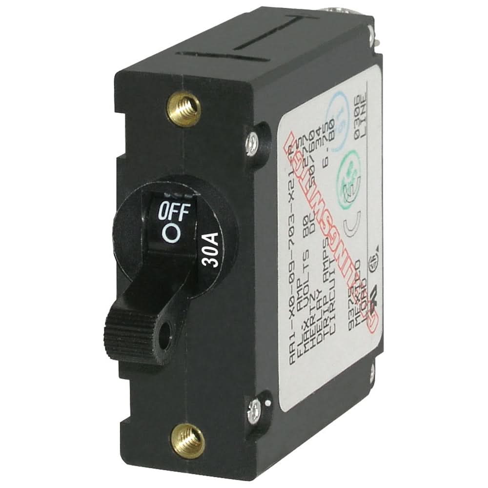 Blue Sea 7220 AC / DC Single Pole Magnetic World Circuit Breaker - 30 Amp - 7220