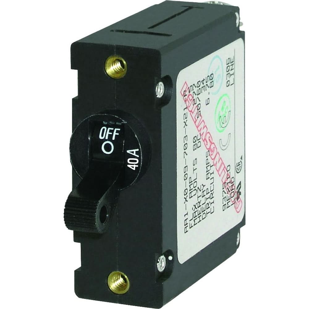 Blue Sea 7224 AC / DC Single Pole Magnetic World Circuit Breaker - 40 Amp - 7224