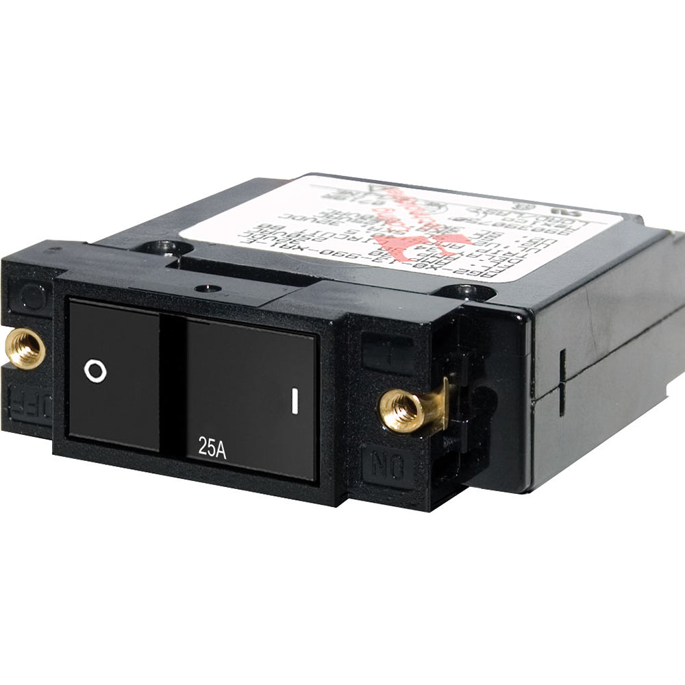 Blue Sea 7405 Single Pole Small Case 2" Flat Rocker Circuit Breaker - 25 Amp - 7405