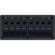 Blue Sea 8371 Water Resistant Panel - 8 Position - Black - Horizontal Mount - 8371