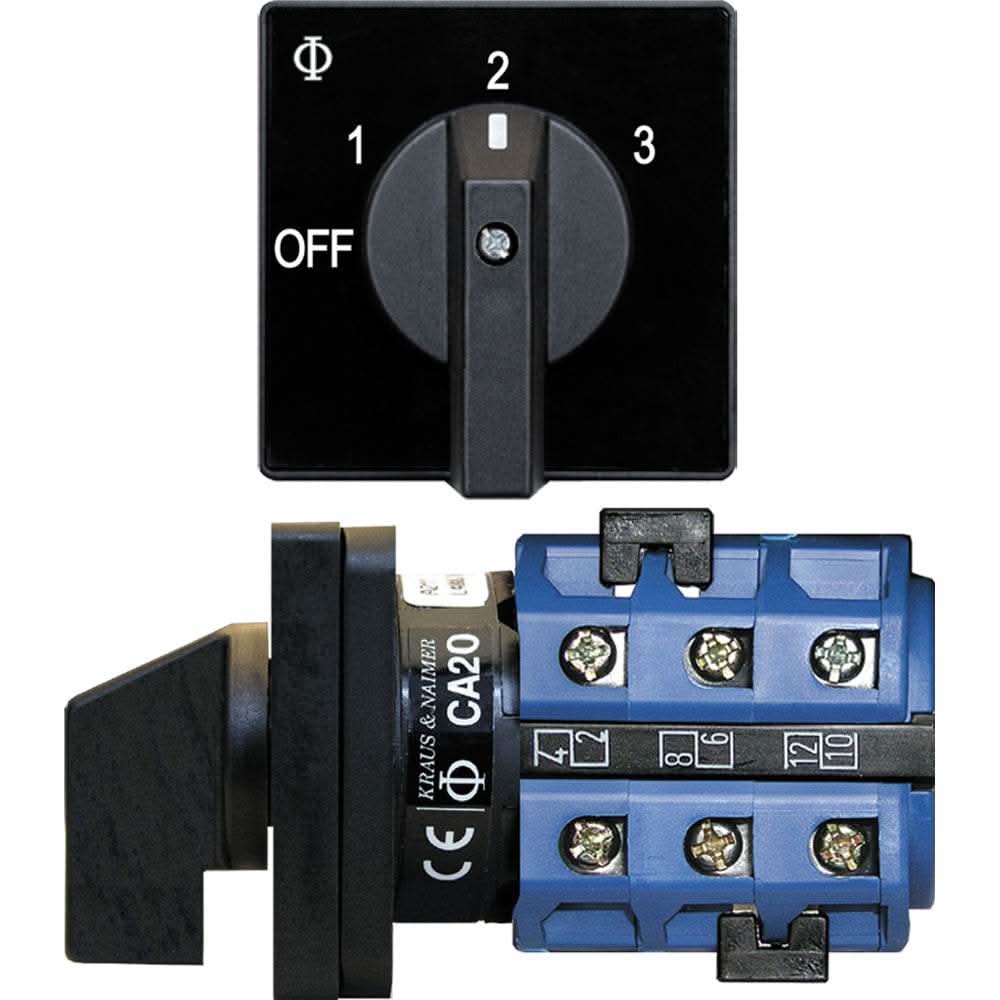 Blue Sea 9010 Switch AV 120VAC 32A 3+OFF positions panel mount switch
