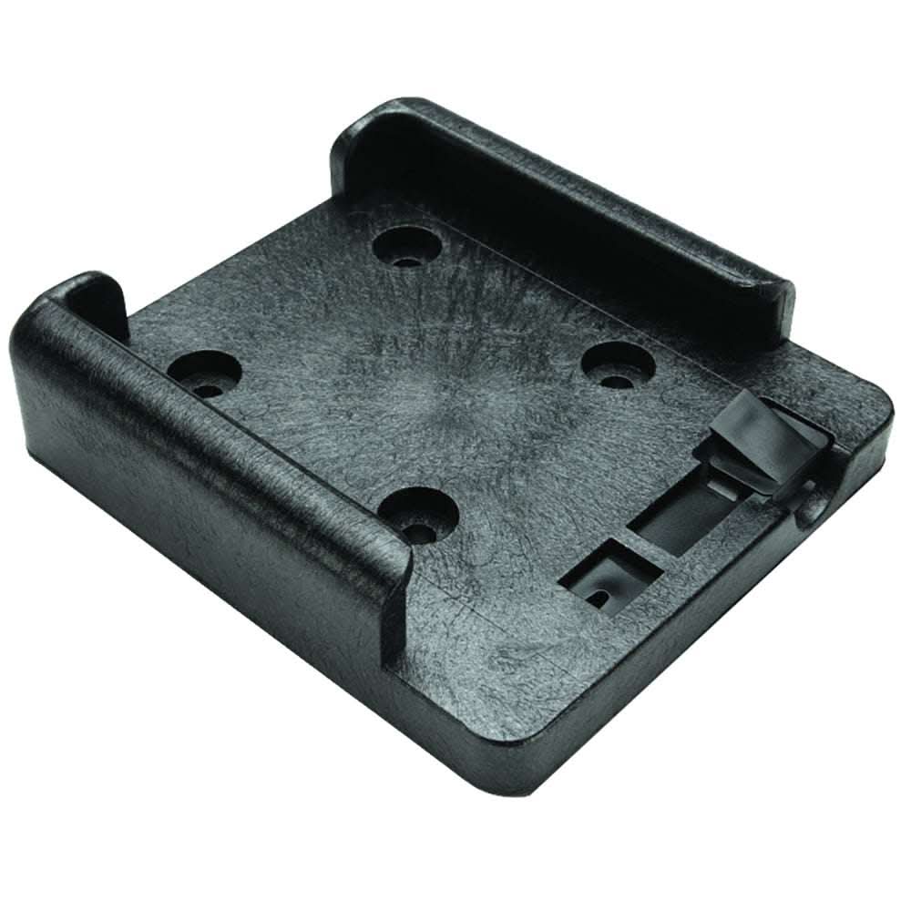 Cannon Tab Lock Base Mounting System in heavy-duty black Lexan for downriggers with corrosion and UV resistance
