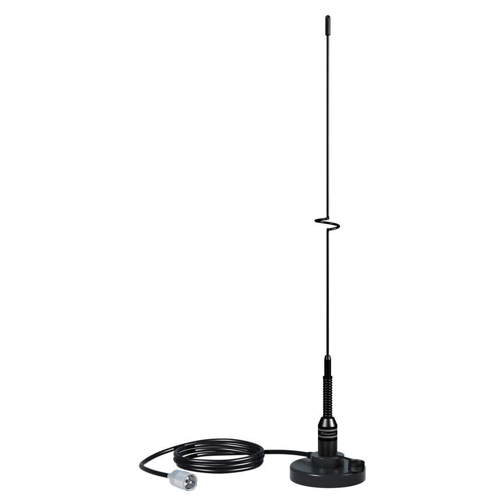 Shakespeare VHF 19" 5218 Black SS Whip Antenna - Magnetic Mount - 5218