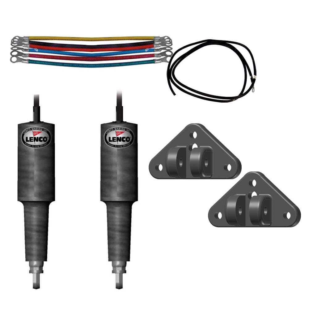 Lenco Bennett Retrofit Kit 12V electric actuators with mounting brackets and wiring kit for boat trim tabs upgrade
