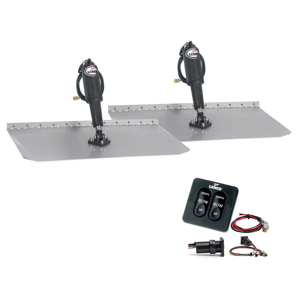 Lenco 12" x 18" Standard Trim Tab Kit with Standard Tactile Switch Kit 12V - TT12X18