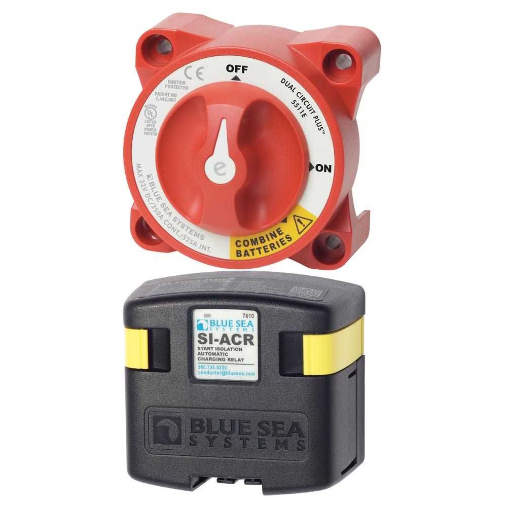 Blue Sea 7650 Add-A-Battery dual circuit battery switch and automatic charging relay system