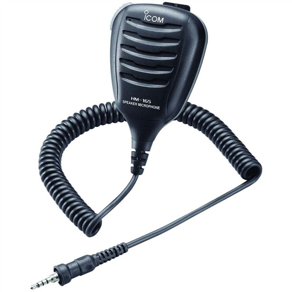 Icom HM-165 waterproof speaker mic with alligator clip for M34 handheld VHF radio