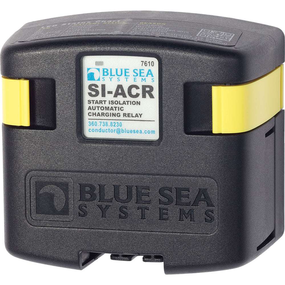 Blue Sea 7610 120 Amp SI-Series Automatic Charging Relay with IP67 waterproof rating and LED indicators