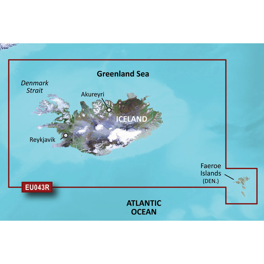 Garmin BlueChart g3 Vision HD - VEU043R - Iceland & Faeroe Islands - microSD /SD 010-C0780-00