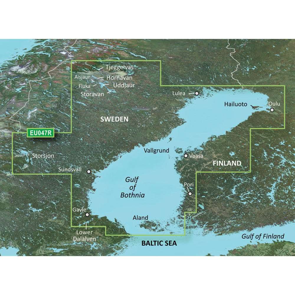 Garmin VEU047R Gulf of Bothnia nautical chart SD card coverage map Sweden Finland