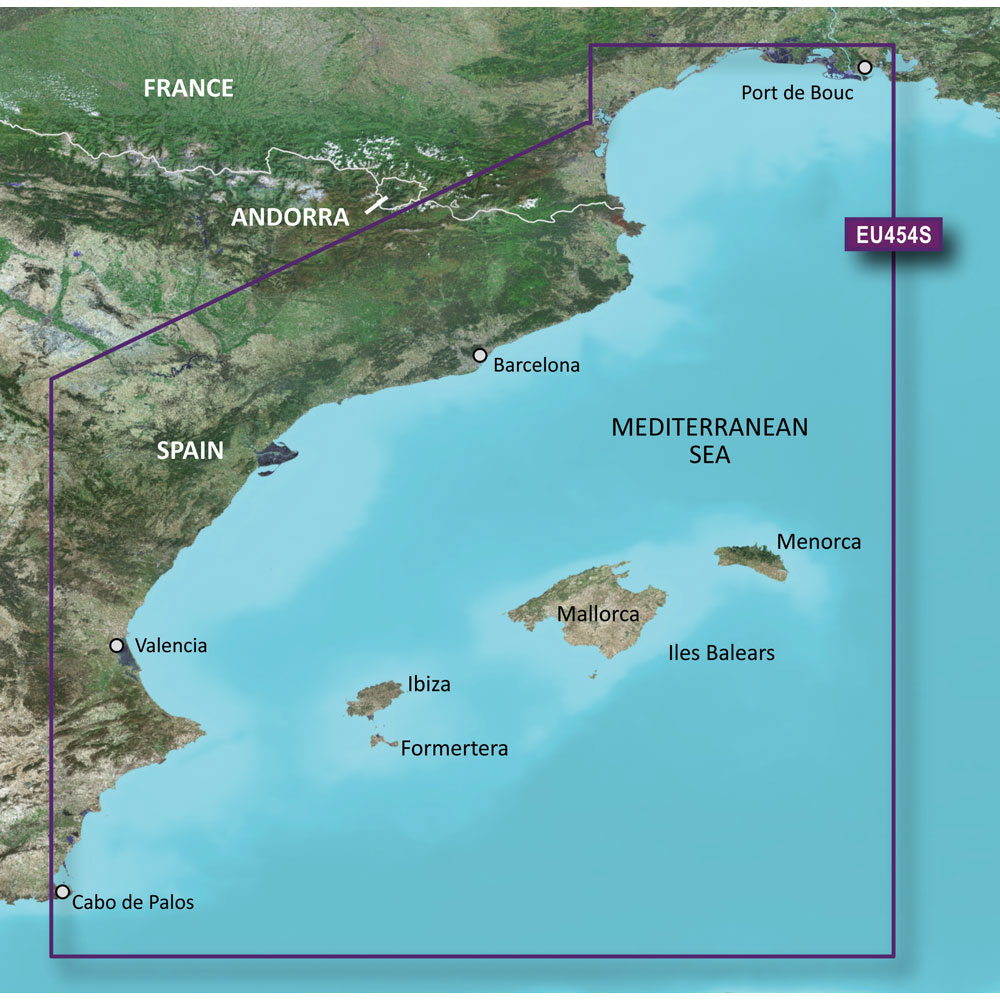 Garmin BlueChart® g3 Vision® HD - VEU454S - Barcelona & Valencia - microSD /SD  - 010-C0798-00